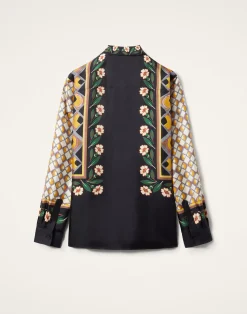 La DoubleJ Camicie E Top<Boy ShirtDazed Plac&eacute;e Black in Silk Twill