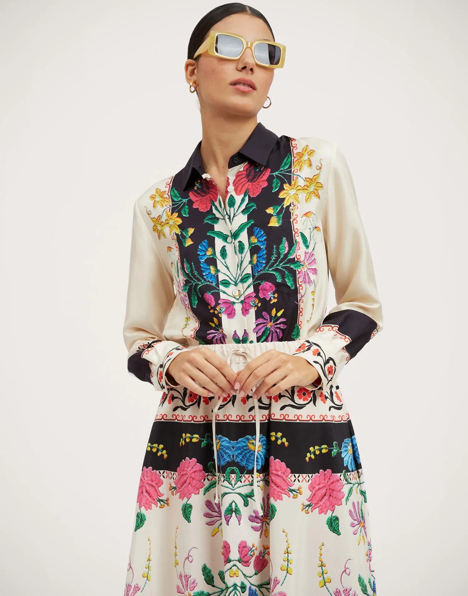 La DoubleJ Camicie E Top<Boy ShirtPlaza Placée Ivory in Silk Twill