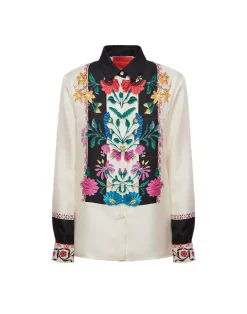 La DoubleJ Camicie E Top<Boy ShirtPlaza Placée Ivory in Silk Twill