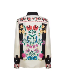 La DoubleJ Camicie E Top<Boy ShirtPlaza Placée Ivory in Silk Twill