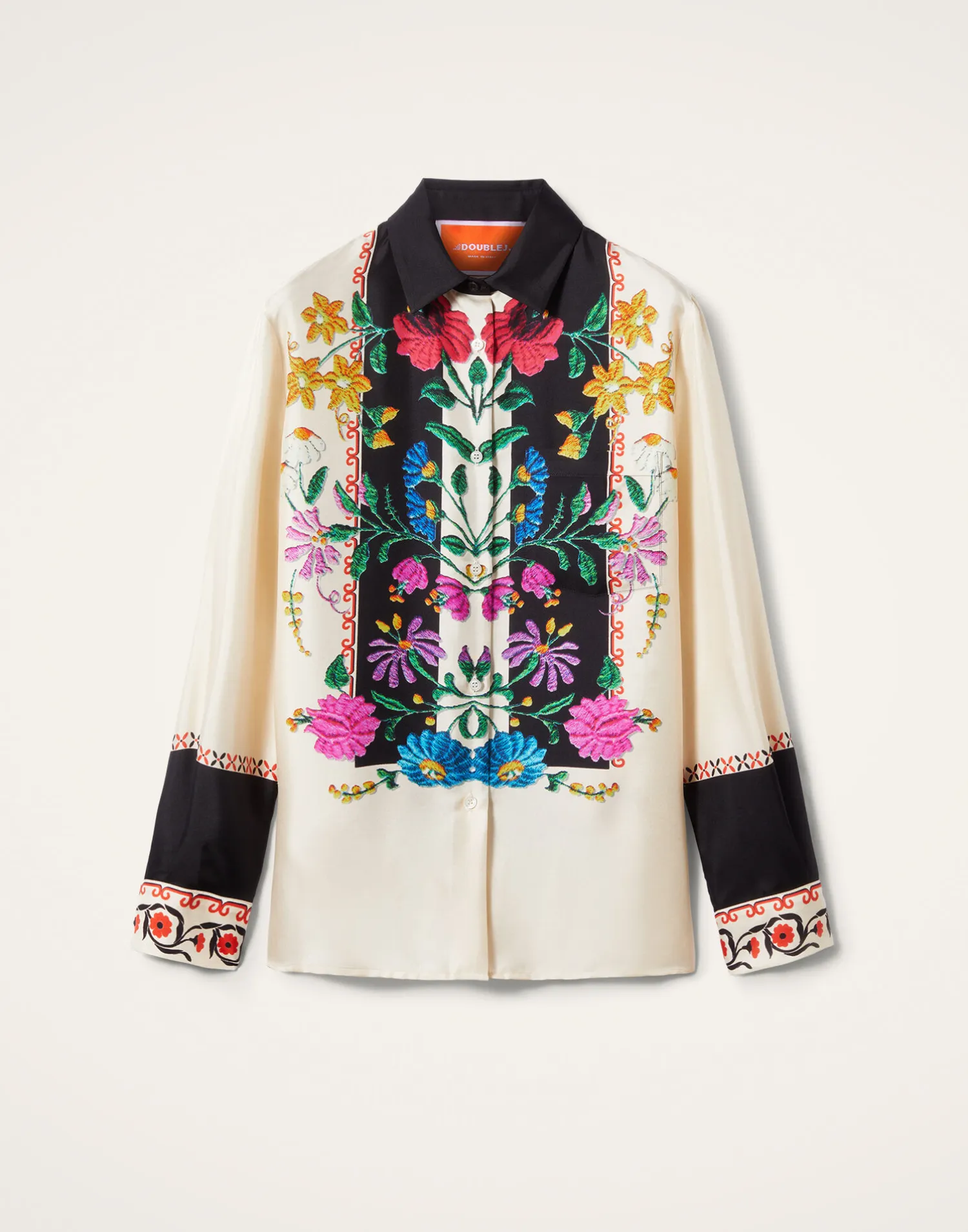 La DoubleJ Camicie E Top<Boy ShirtPlaza Placée Ivory in Silk Twill