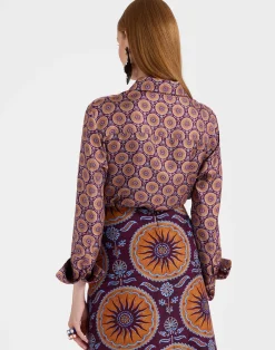 La DoubleJ Camicie E Top<Boy ShirtSovereign Mini Purple in Silk Twill