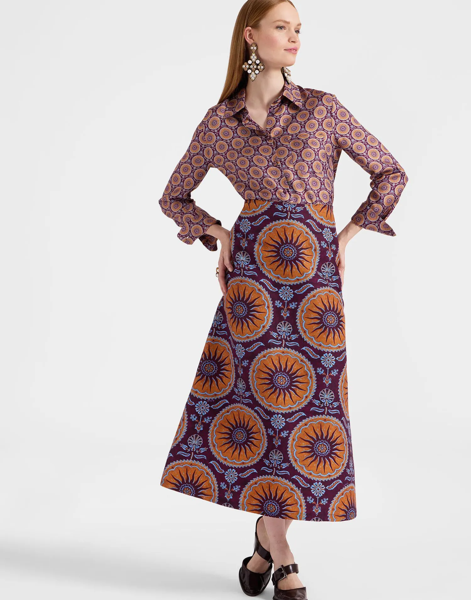 La DoubleJ Camicie E Top<Boy ShirtSovereign Mini Purple in Silk Twill