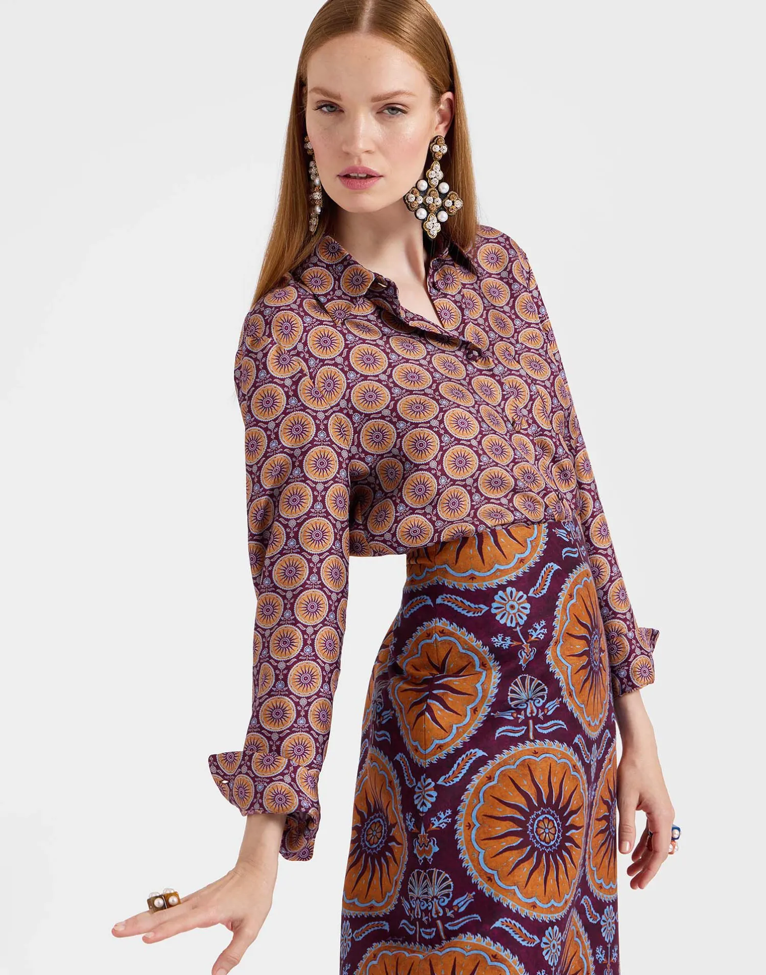 La DoubleJ Camicie E Top<Boy ShirtSovereign Mini Purple in Silk Twill