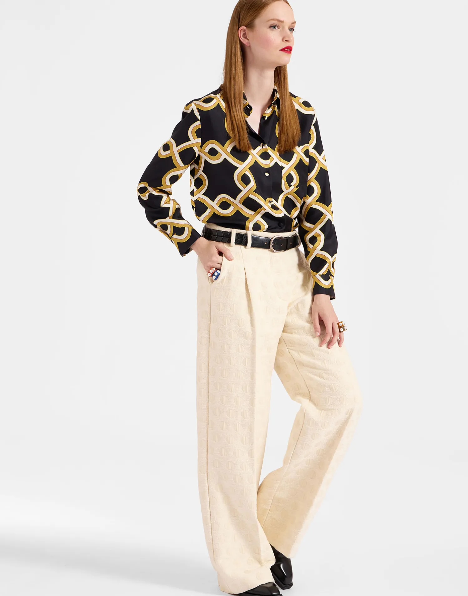 La DoubleJ Camicie E Top<Boy ShirtTackle Black in Silk Twill