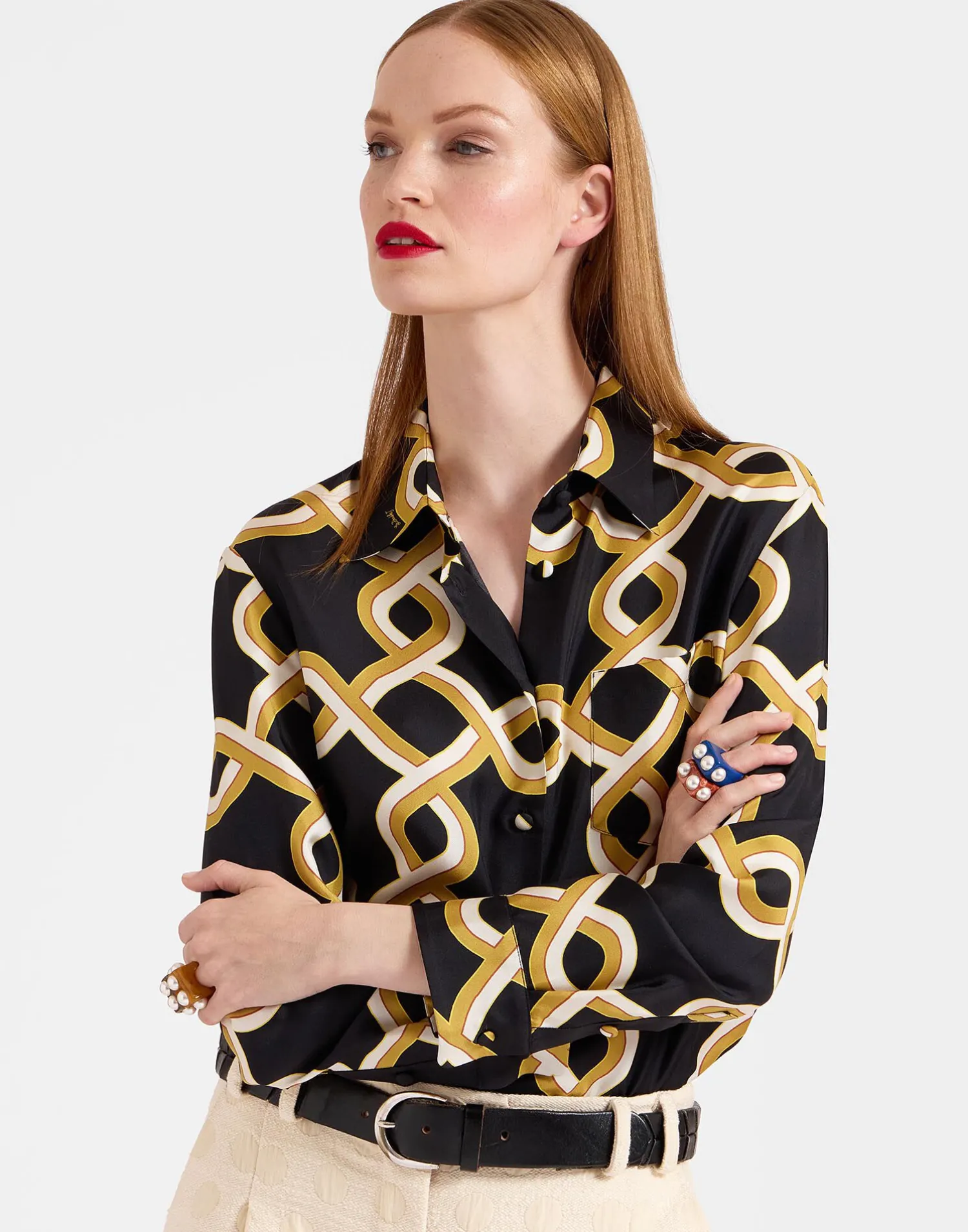 La DoubleJ Camicie E Top<Boy ShirtTackle Black in Silk Twill