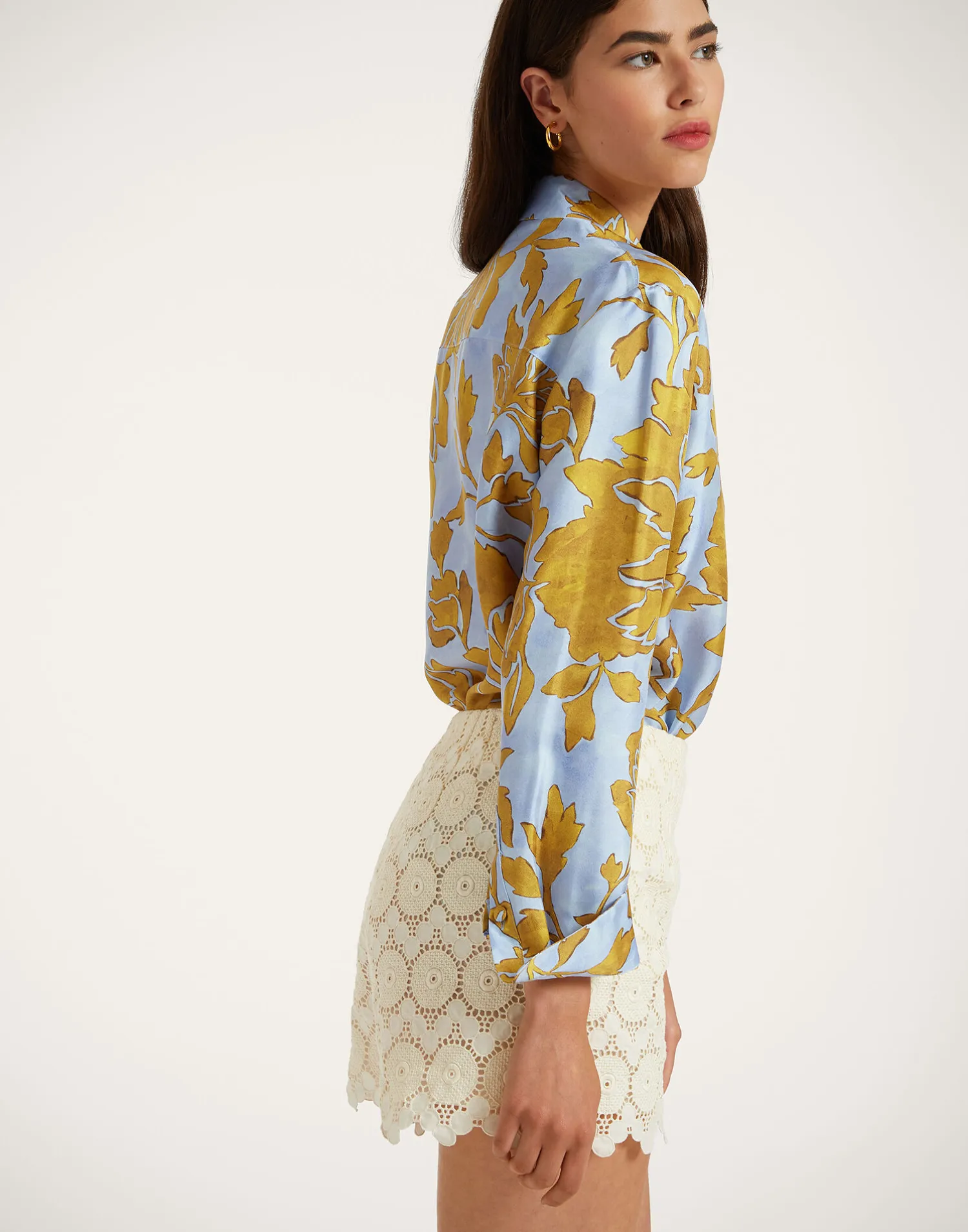 La DoubleJ Camicie E Top<Boy ShirtTangle Light Blue in Silk Twill