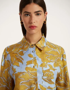 La DoubleJ Camicie E Top<Boy ShirtTangle Light Blue in Silk Twill