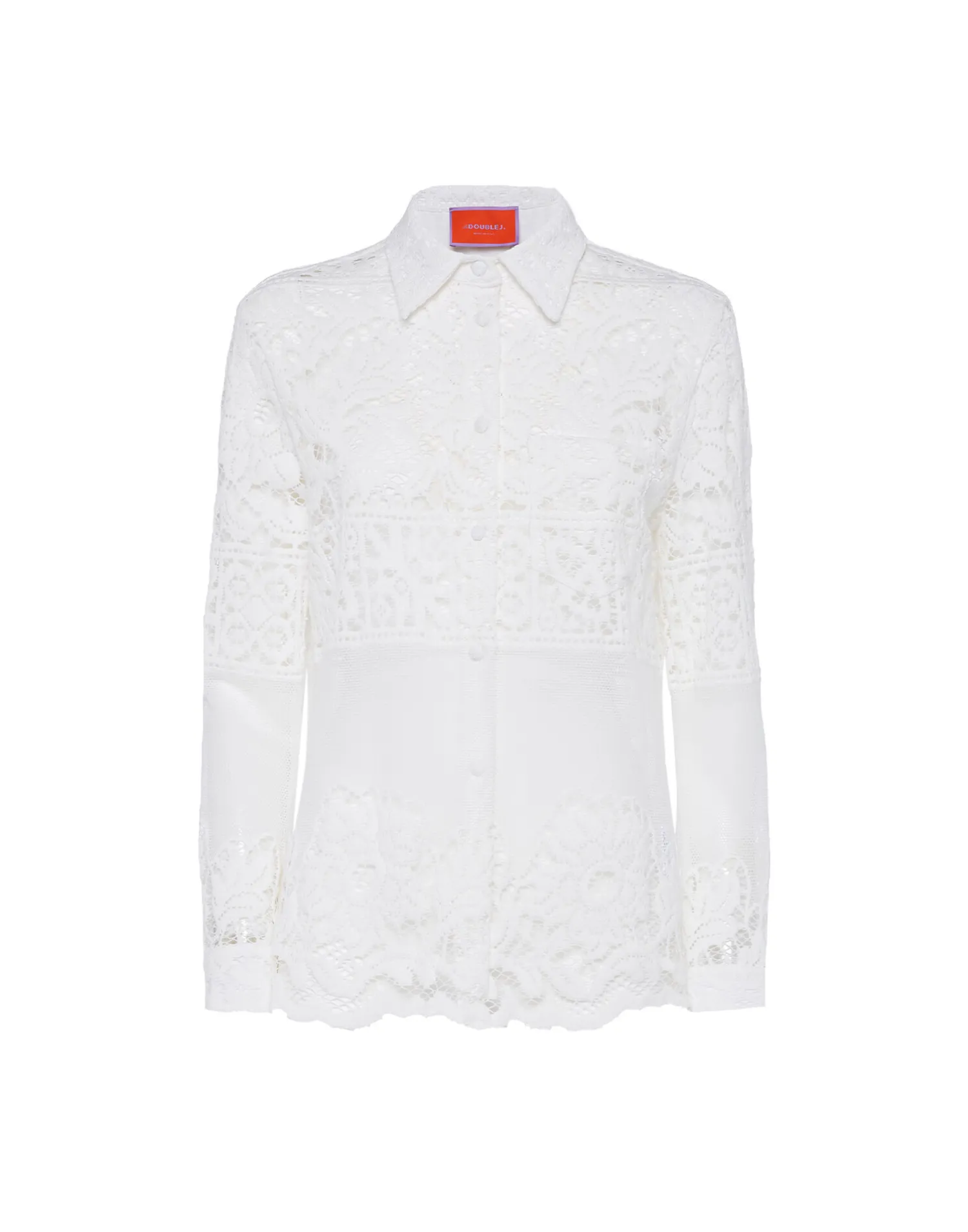 La DoubleJ Camicie E Top<Boy ShirtWhite in Cotton Lace