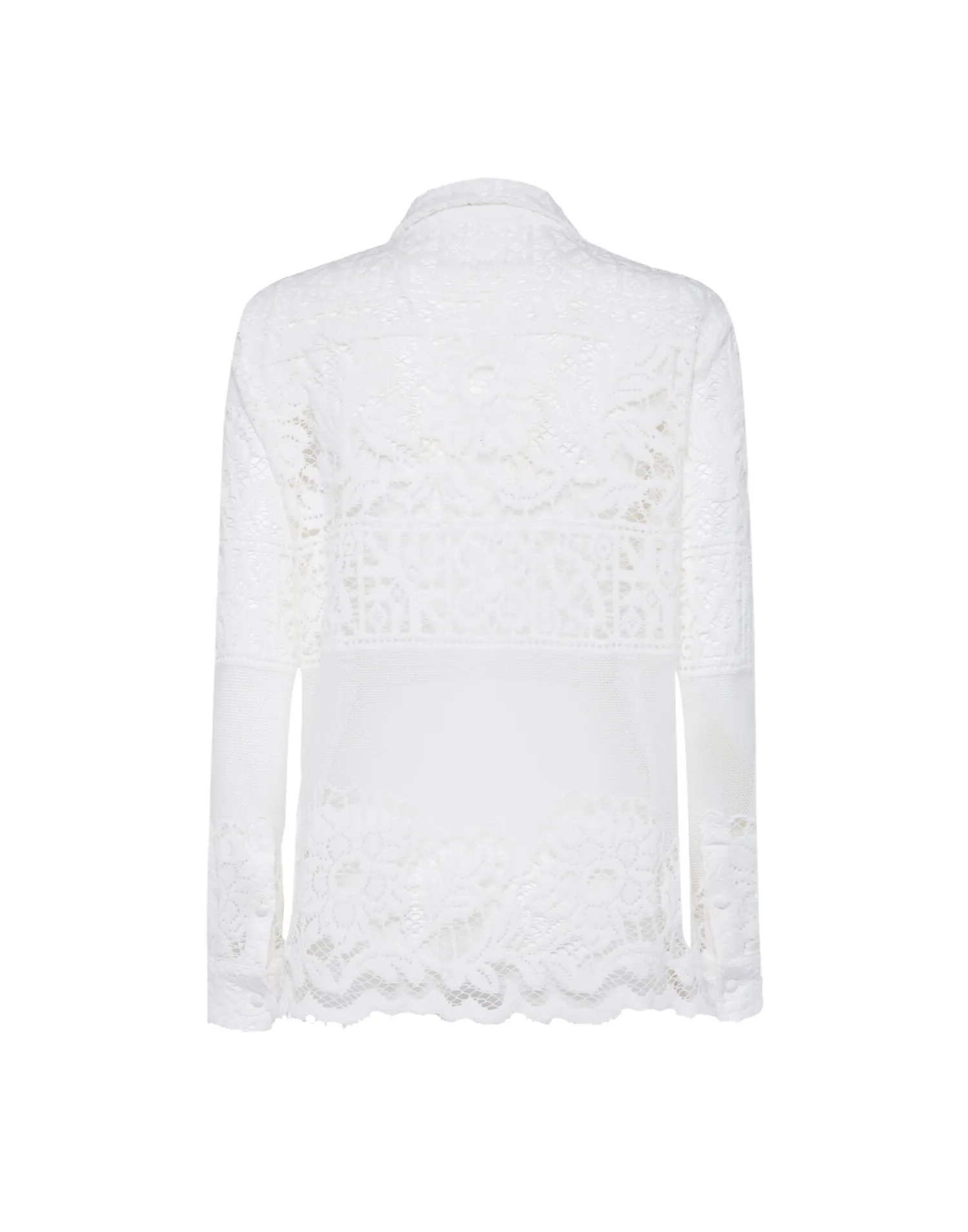 La DoubleJ Camicie E Top<Boy ShirtWhite in Cotton Lace