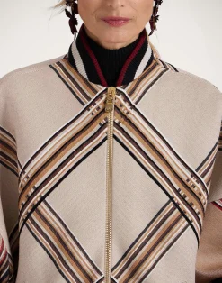 La DoubleJ Capispalla<Brooklyn BomberLady Check Light Beige in Wool