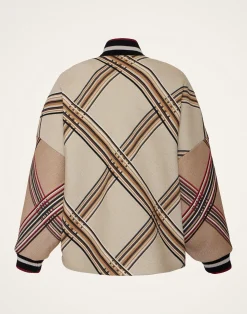 La DoubleJ Capispalla<Brooklyn BomberLady Check Light Beige in Wool