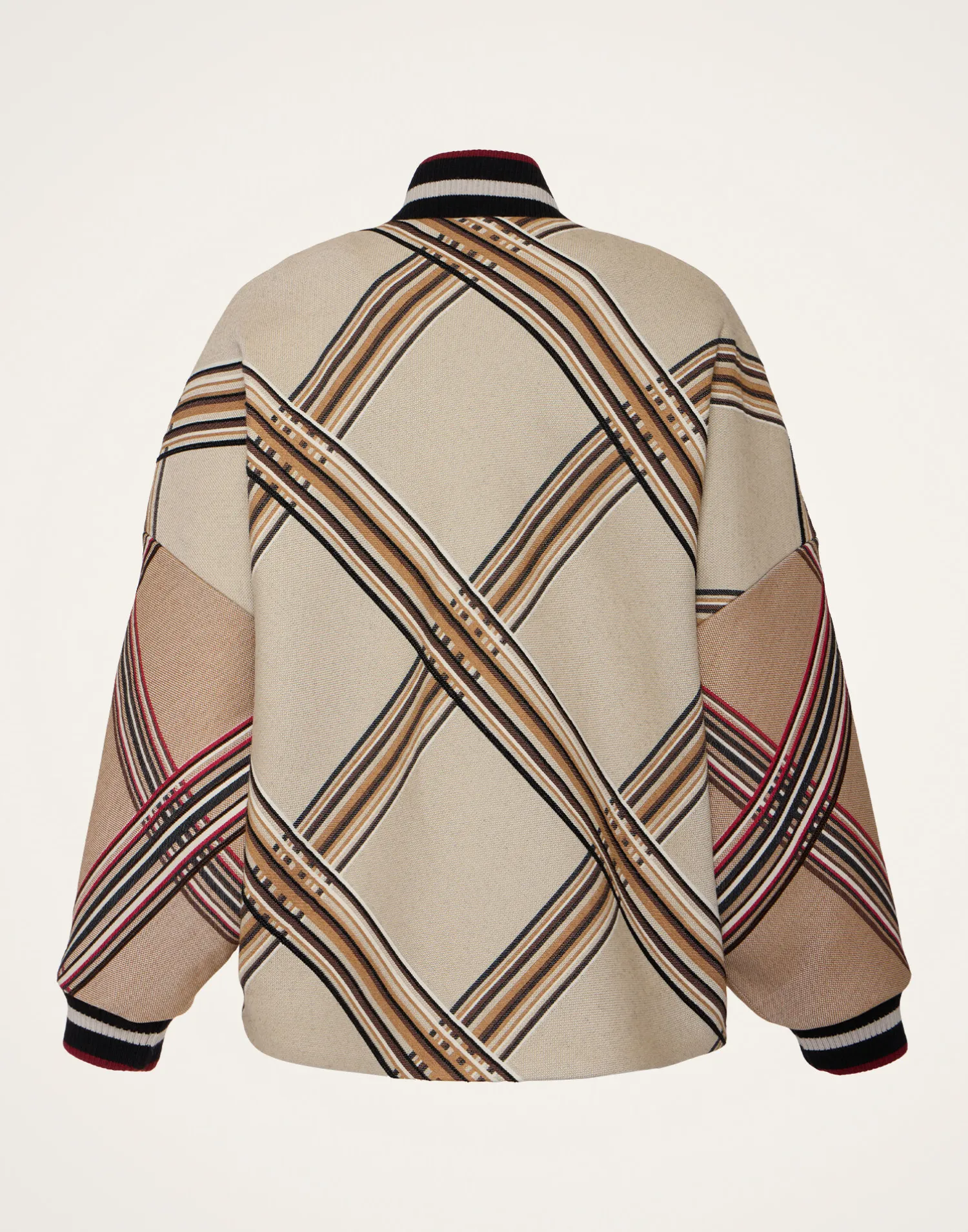 La DoubleJ Capispalla<Brooklyn BomberLady Check Light Beige in Wool