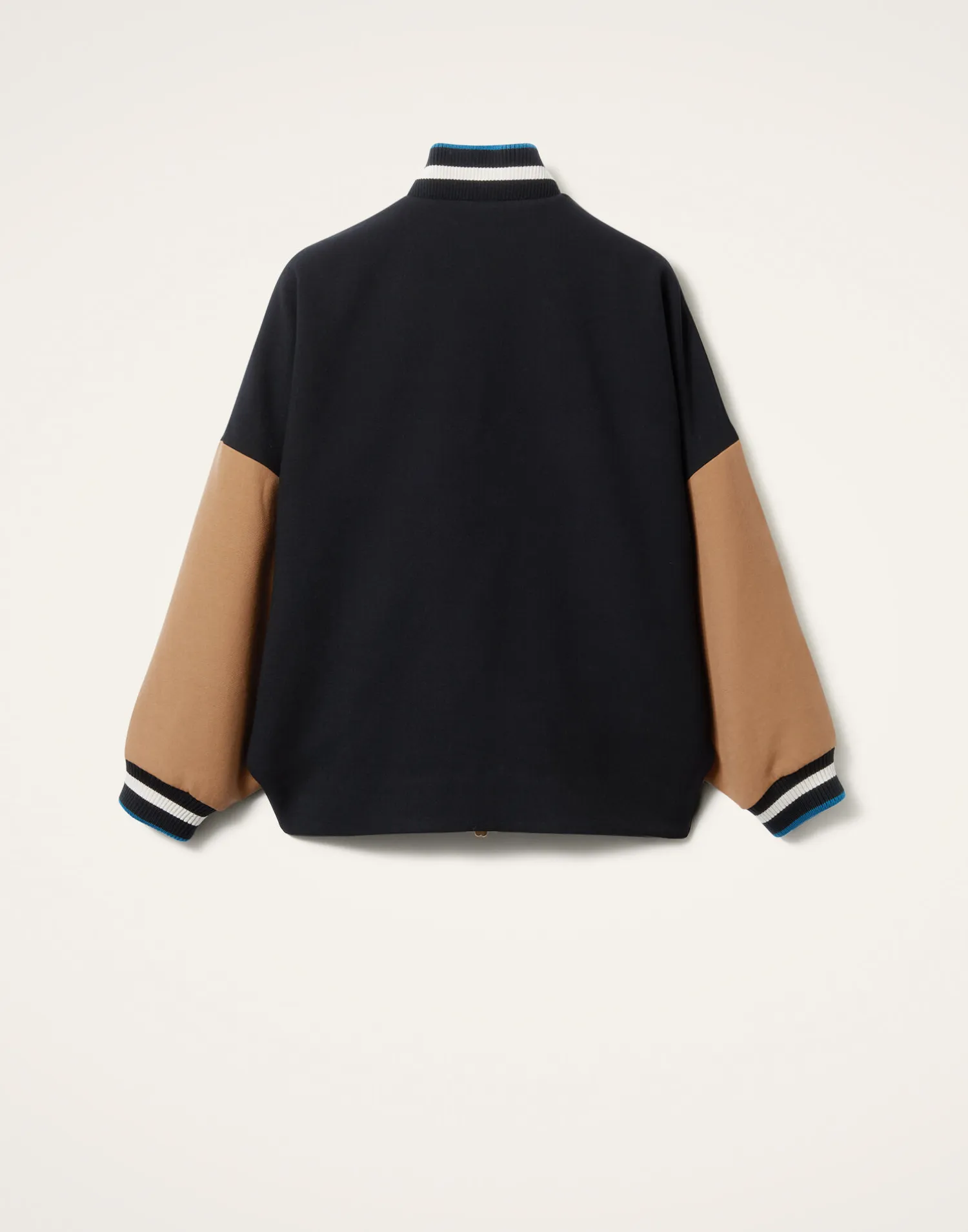 La DoubleJ Capispalla<Brooklyn BomberSolid Black in Wool