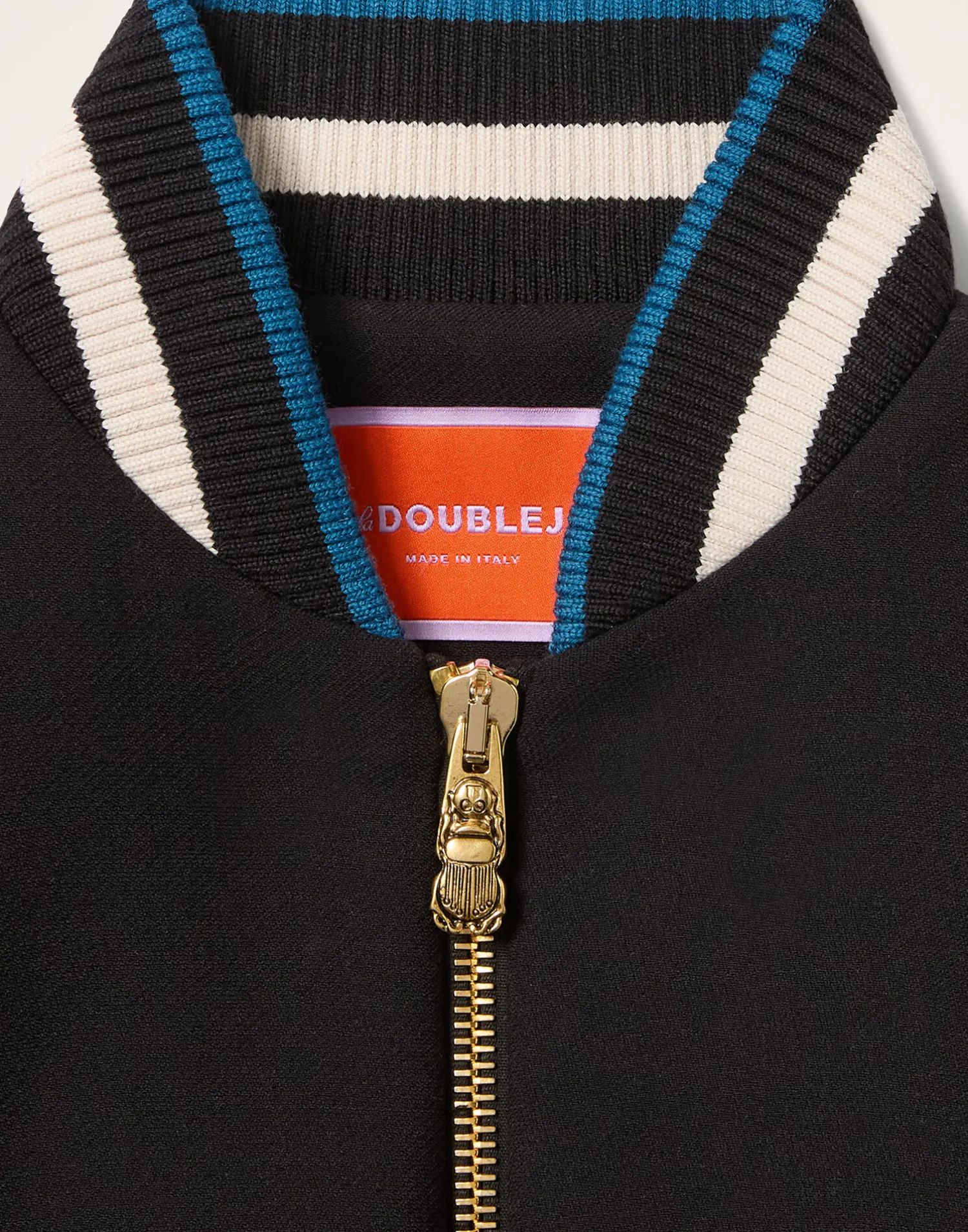 La DoubleJ Capispalla<Brooklyn BomberSolid Black in Wool