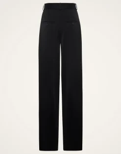 La DoubleJ Pantaloni E Shorts<Brooklyn PantsSolid Black in Sable Satin