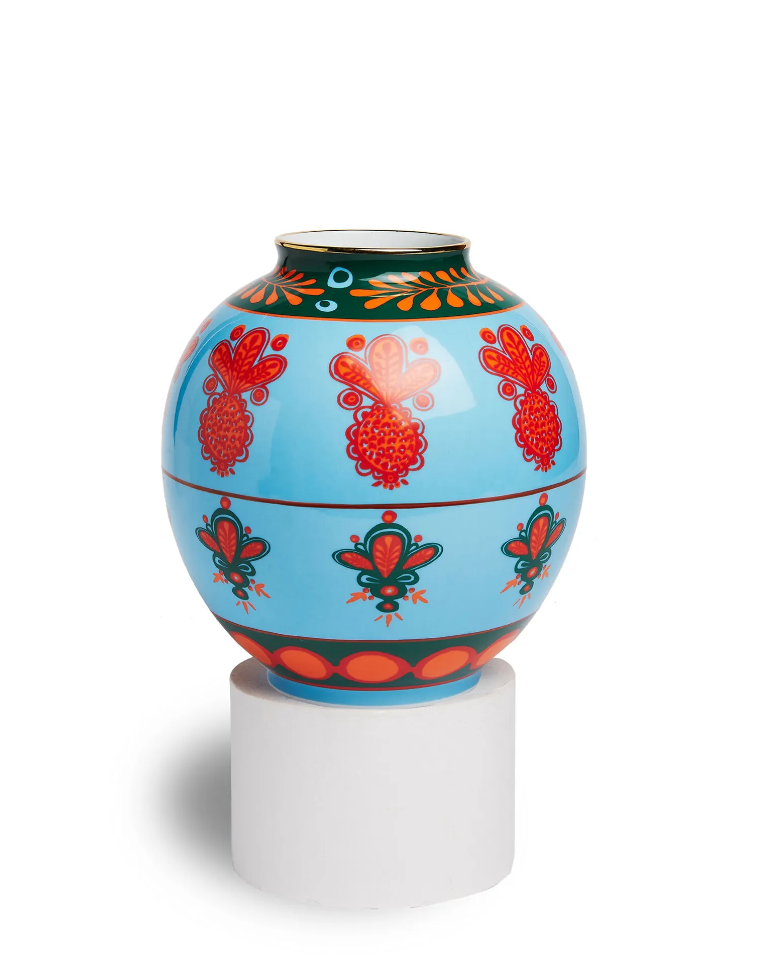 La DoubleJ Vasi|Home Décor<Bubble VasePineapple Azzurro in Porcelain