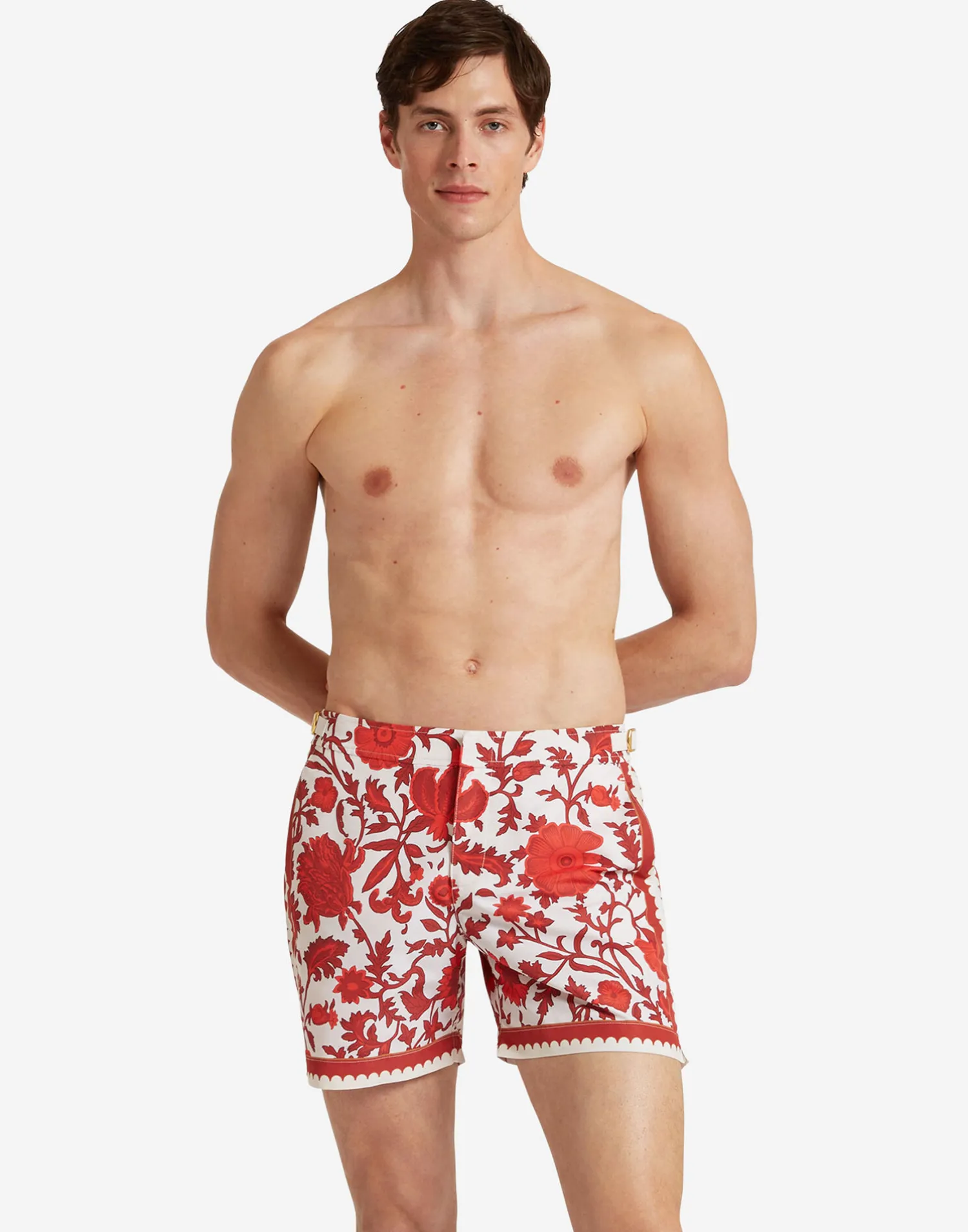 La DoubleJ Moda Mare<Bulldog Swim ShortsDragonflower Placèe Red in Recycled Polyester