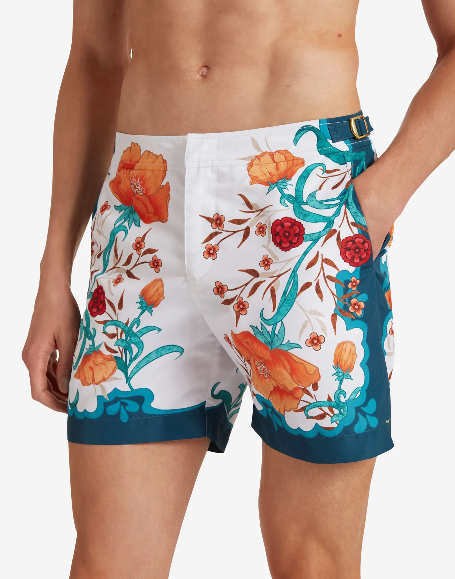 La DoubleJ Moda Mare<Bulldog Swim ShortsMorpheus Placèe Orange in Recycled Polyester