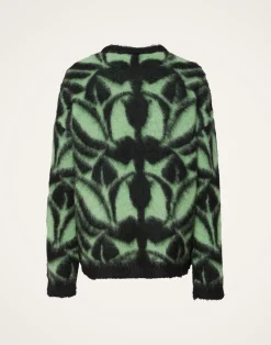 La DoubleJ Maglieria<Camden JumperGreen & Black in Brushed Wool