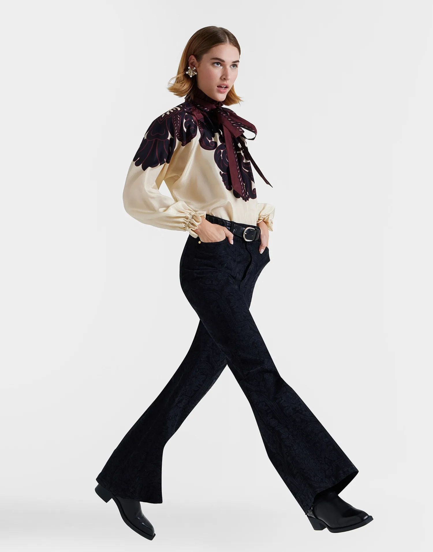 La DoubleJ Party Dressing<Cerere BlouseCorsini Placée Cream in Silk Voile