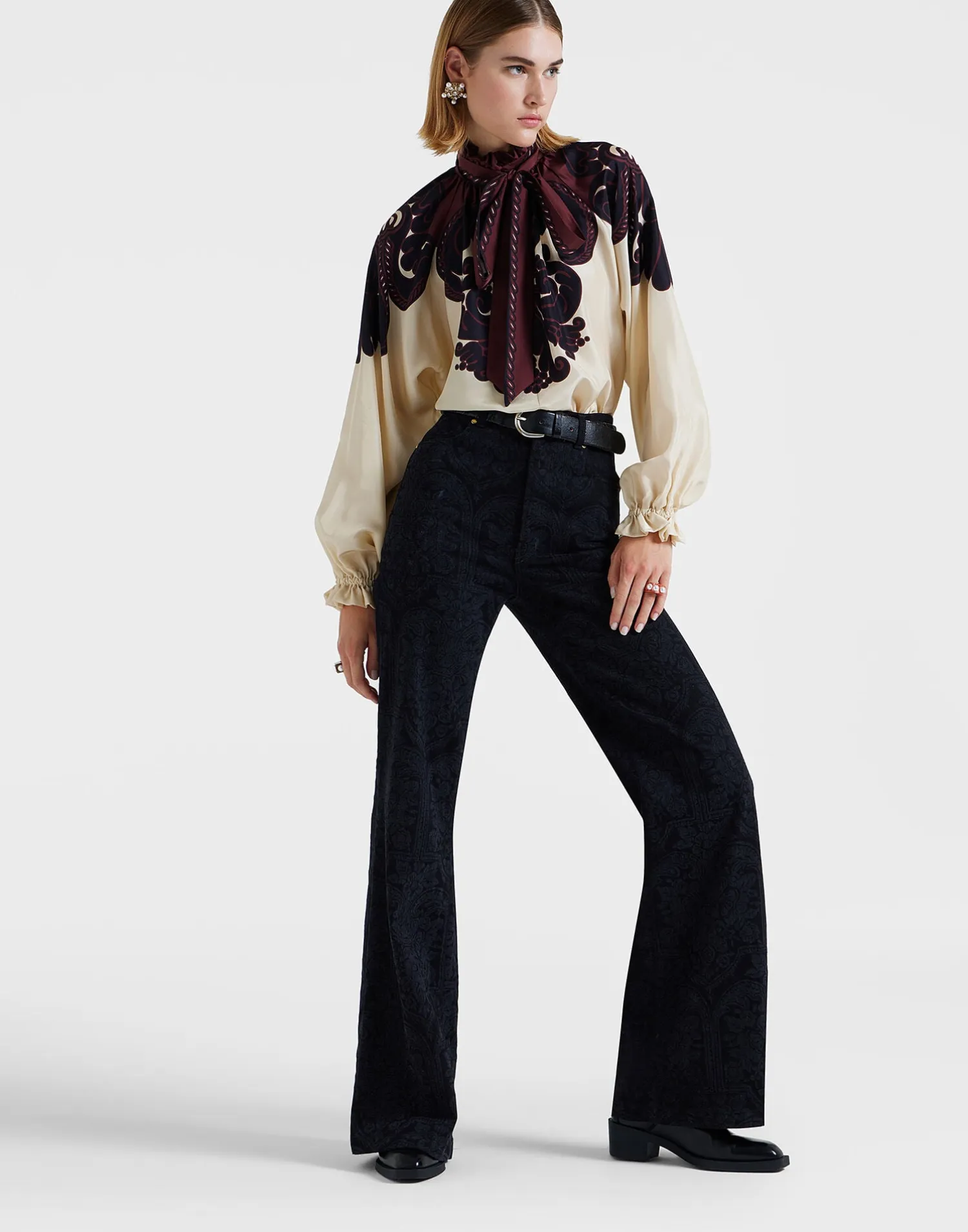 La DoubleJ Party Dressing<Cerere BlouseCorsini Placée Cream in Silk Voile