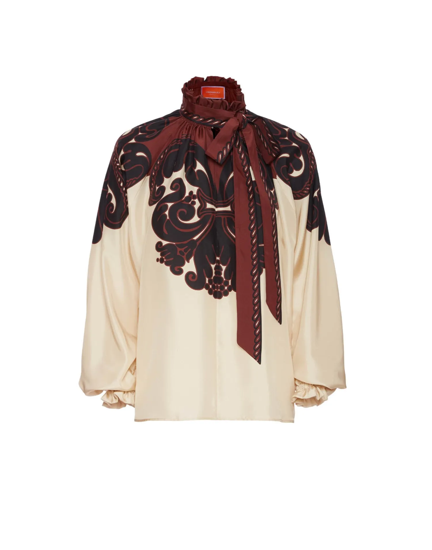 La DoubleJ Party Dressing<Cerere BlouseCorsini Placée Cream in Silk Voile
