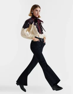 La DoubleJ Camicie E Top<Cerere BlouseCorsini Plac&eacute;e Cream in Silk Voile