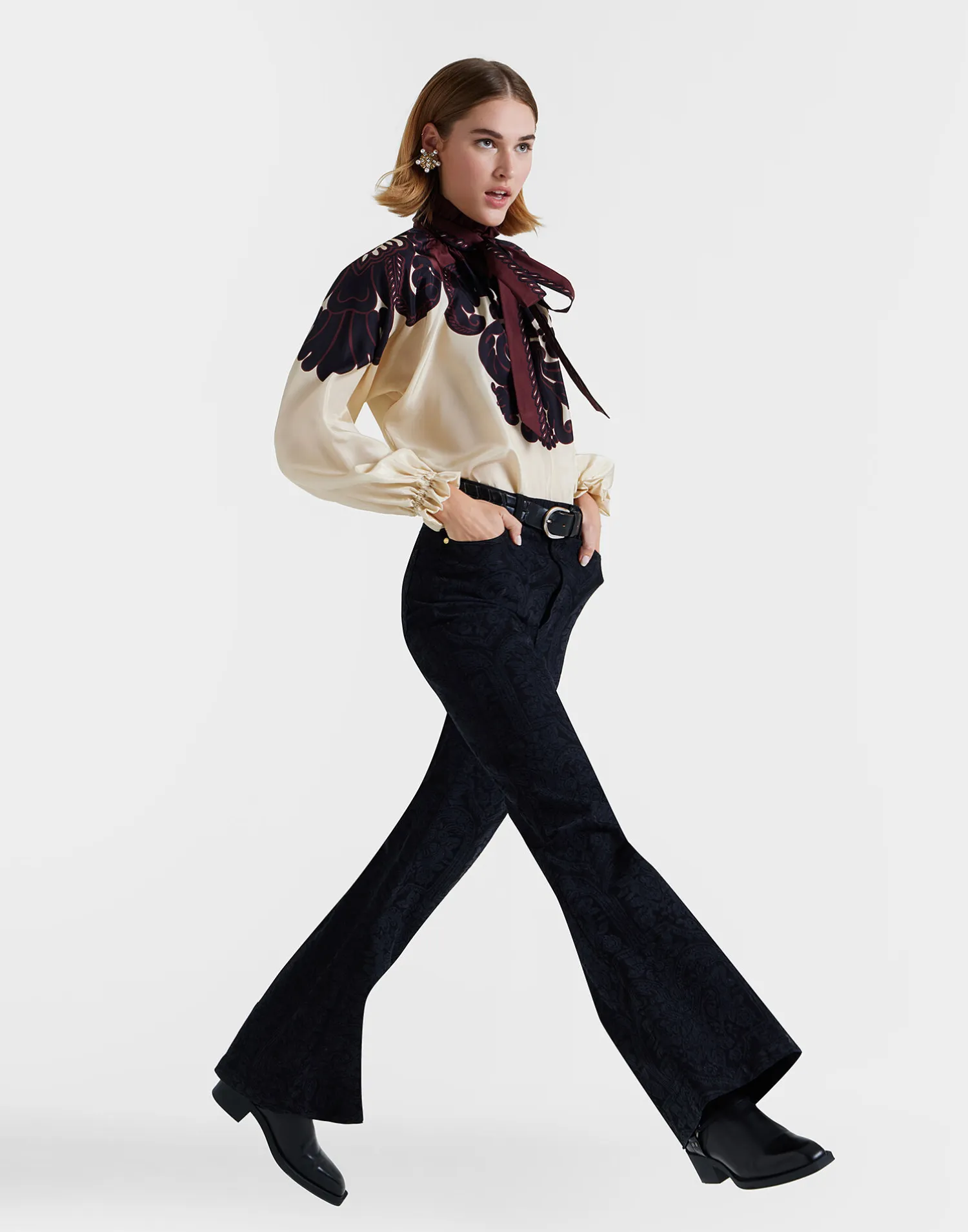 La DoubleJ Camicie E Top<Cerere BlouseCorsini Placée Cream in Silk Voile
