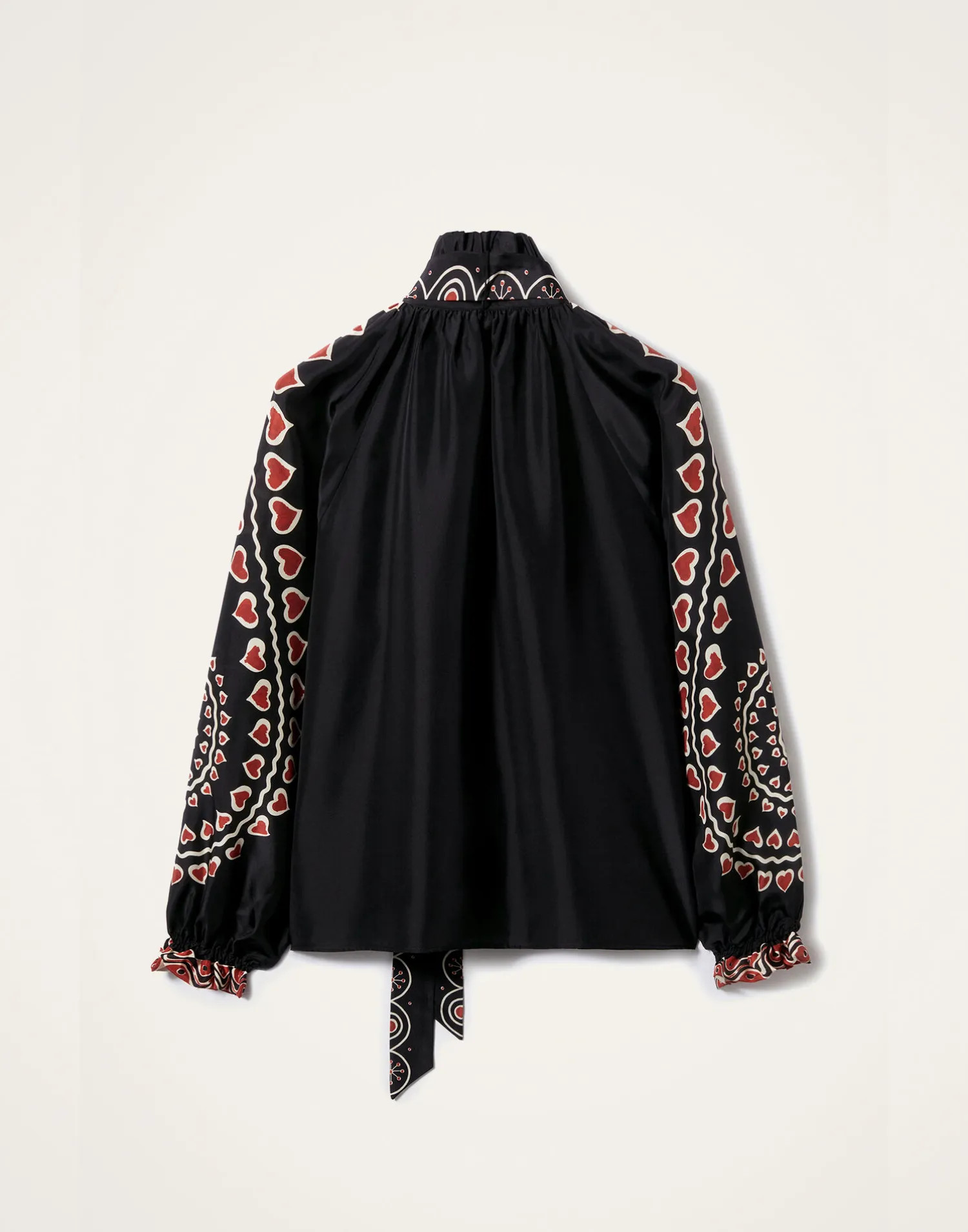 La DoubleJ Camicie E Top<Cerere BlouseGattopardo Placée Black in Silk Voile