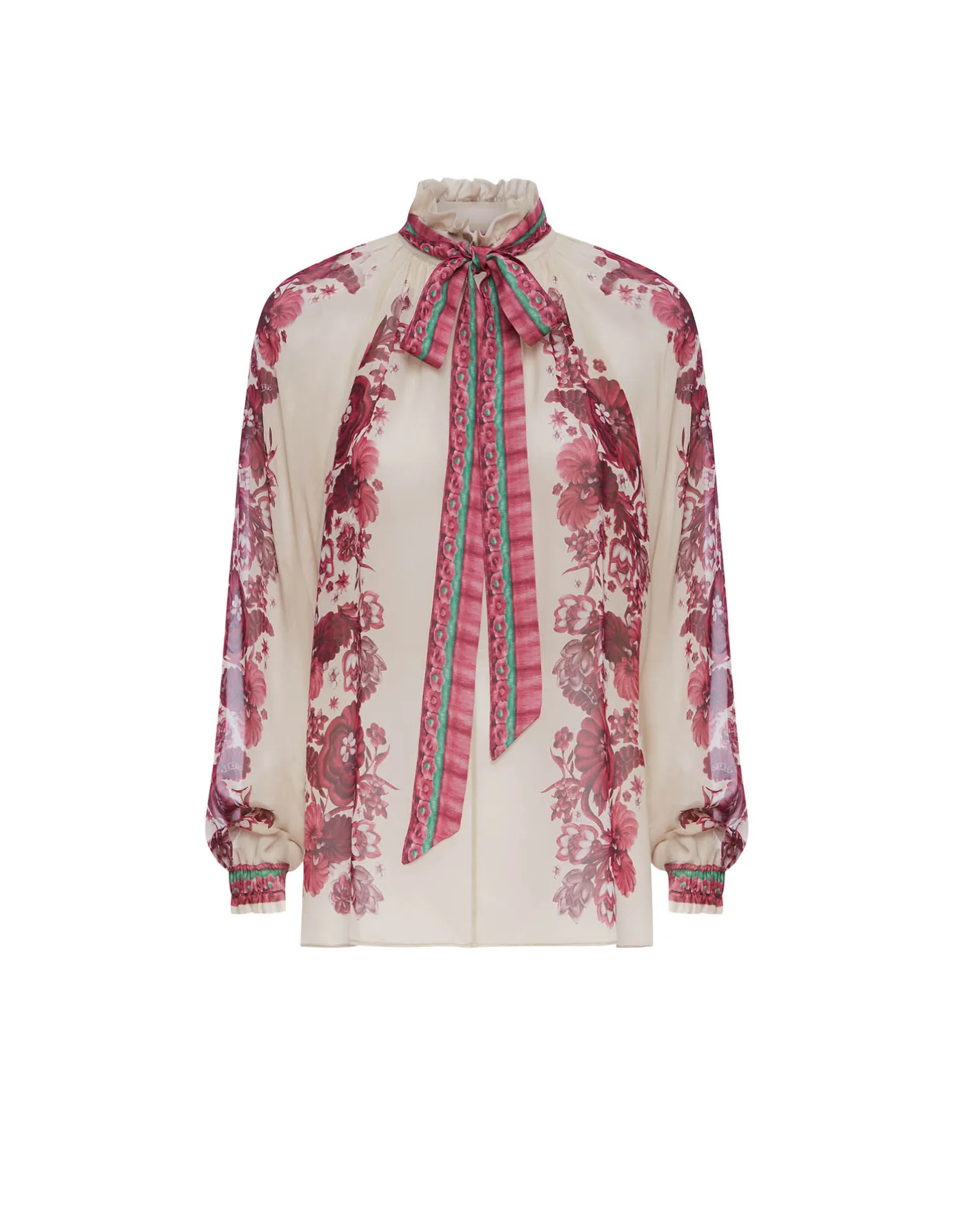 La DoubleJ Camicie E Top<Cerere BlouseZodiac Placée Purple in Silk Chiffon