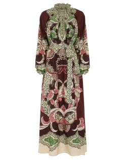 La DoubleJ Party Dressing<Cerere DressPortal Placée Brown in Silk Voile