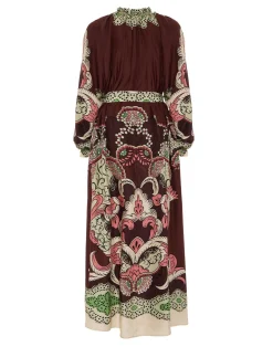 La DoubleJ Party Dressing<Cerere DressPortal Placée Brown in Silk Voile