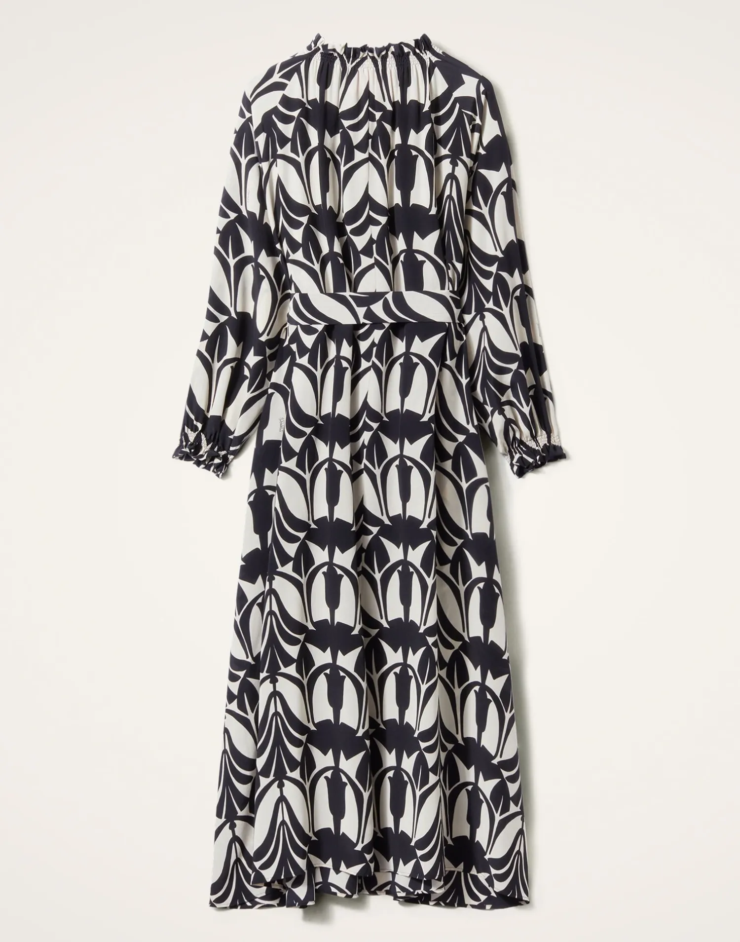La DoubleJ Party Dressing<Cerere Shirt DressPapyrus Black & White in Crepe De Chine Silk