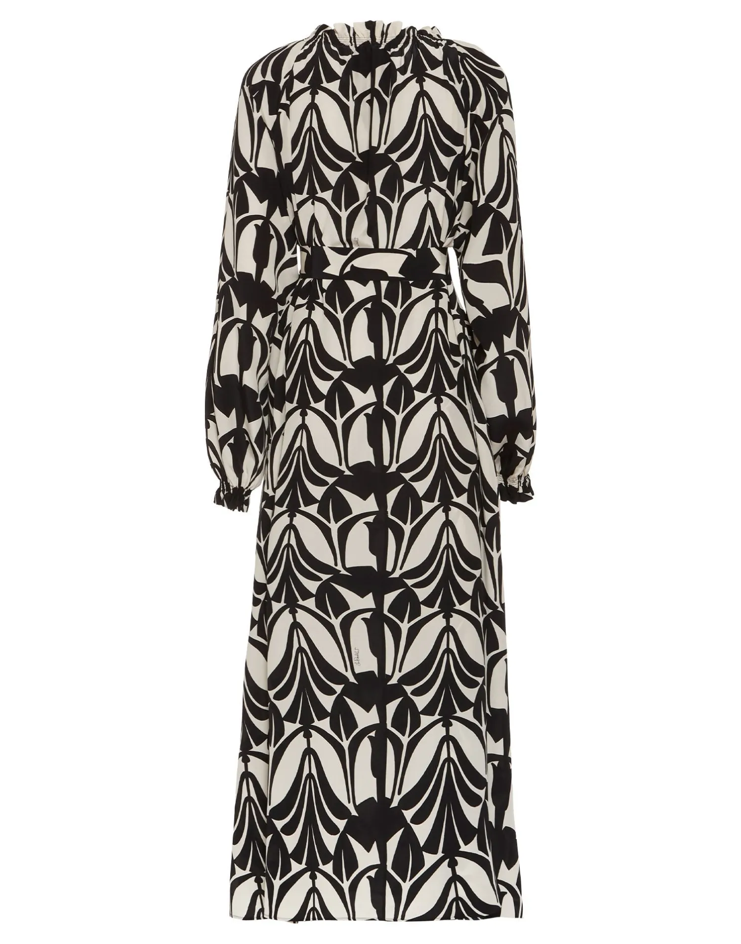 La DoubleJ Party Dressing<Cerere Shirt DressPapyrus Black & White in Crepe De Chine Silk