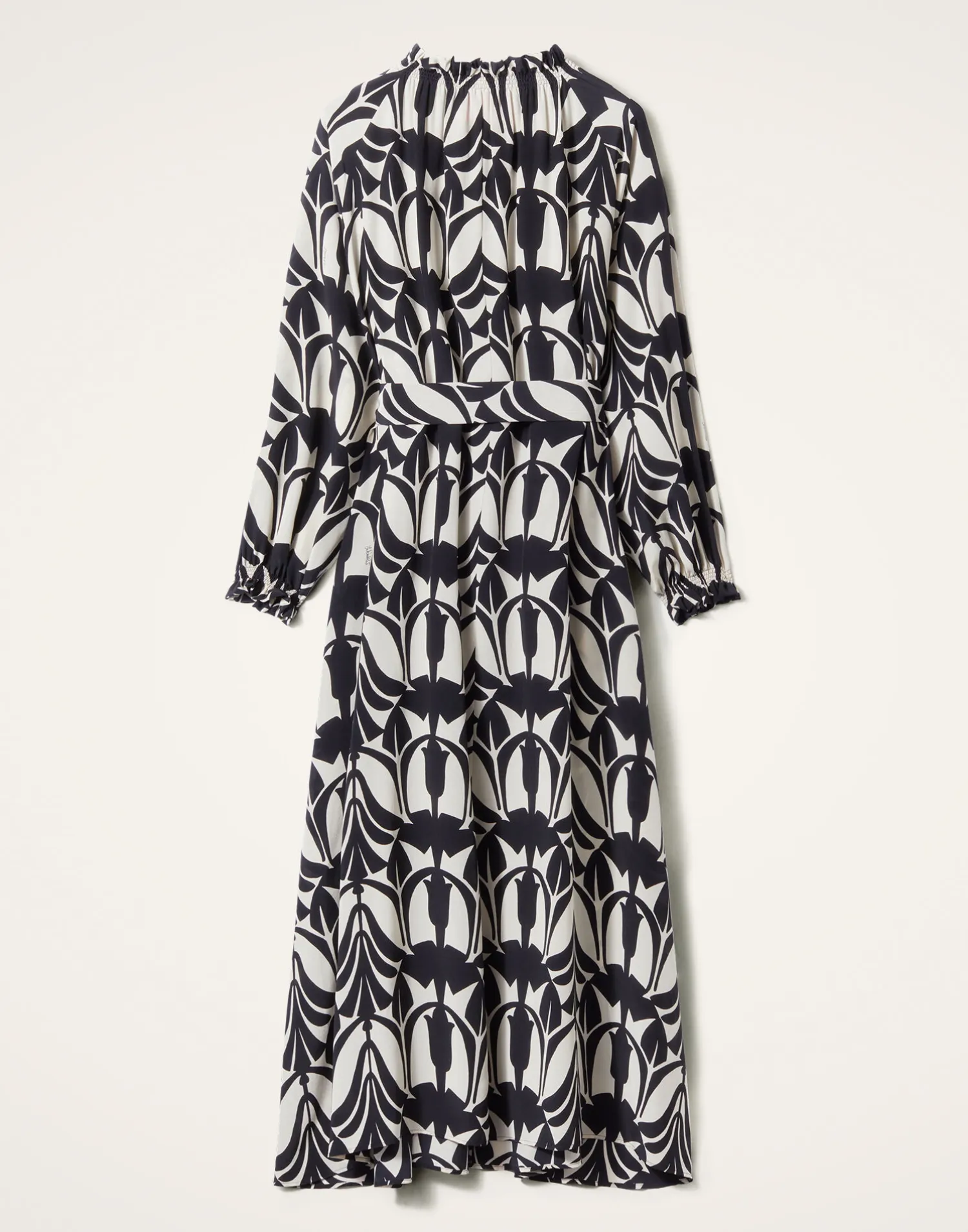 La DoubleJ Vestiti<Cerere Shirt DressPapyrus Black & White in Crepe De Chine Silk