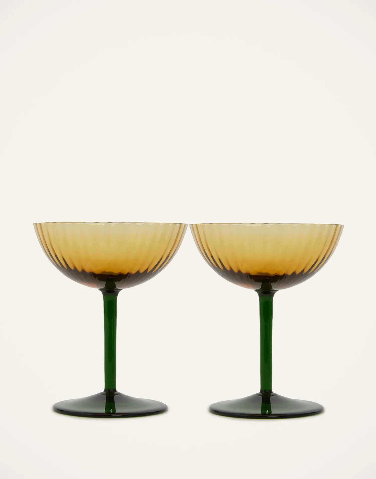 La DoubleJ Bicchieri|Vetro<Champagne Coupe Set of 2Giallo in Glass