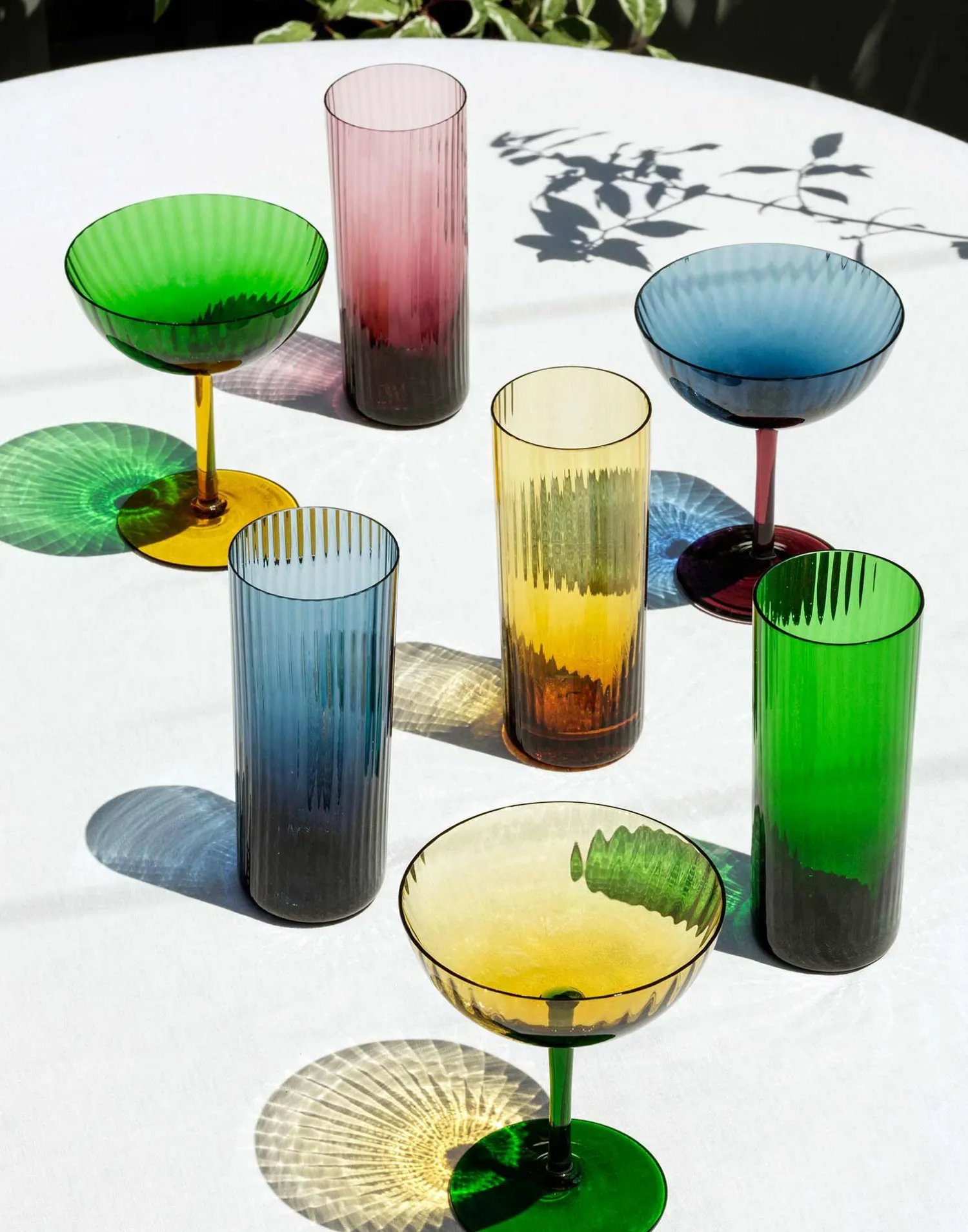 La DoubleJ Bicchieri|Vetro<Champagne Coupe Set of 2Verde in Glass