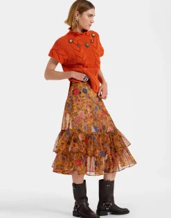 La DoubleJ Gonne<Charlotte SkirtBotticelli Rust in Organza