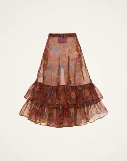 La DoubleJ Gonne<Charlotte SkirtBotticelli Rust in Organza