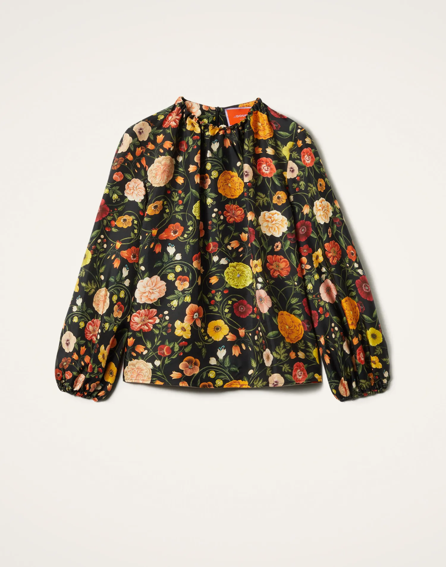 La DoubleJ Camicie E Top<Charming TopBotticelli Black in Silk Twill