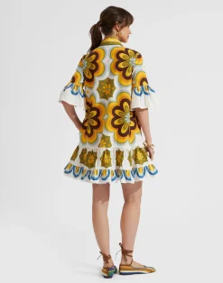 La DoubleJ Vestiti<Choux DressCiccio Plac&eacute;e in Cotton Poplin