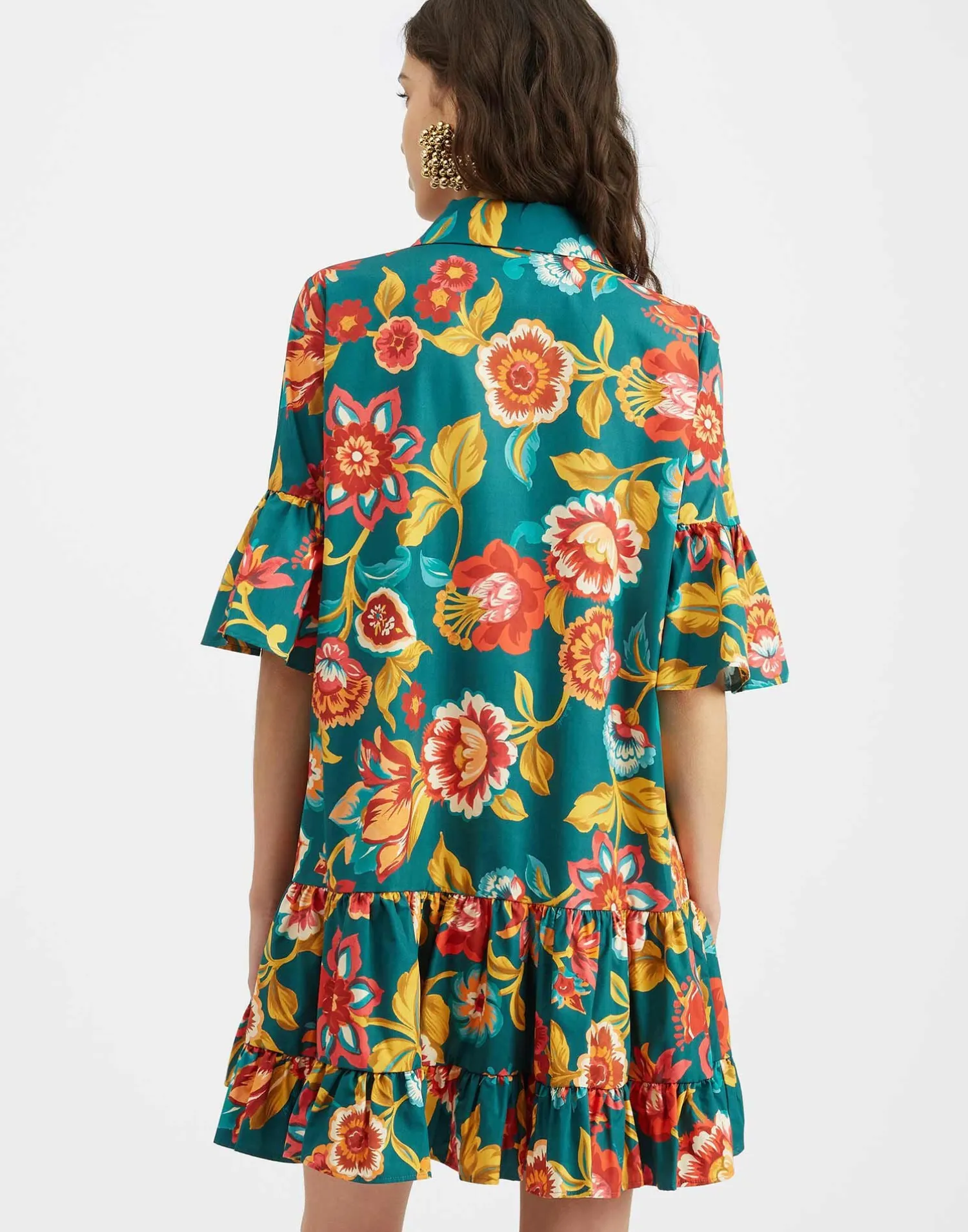 La DoubleJ Party Dressing<Choux DressHottie Emerald in Summer Poplin