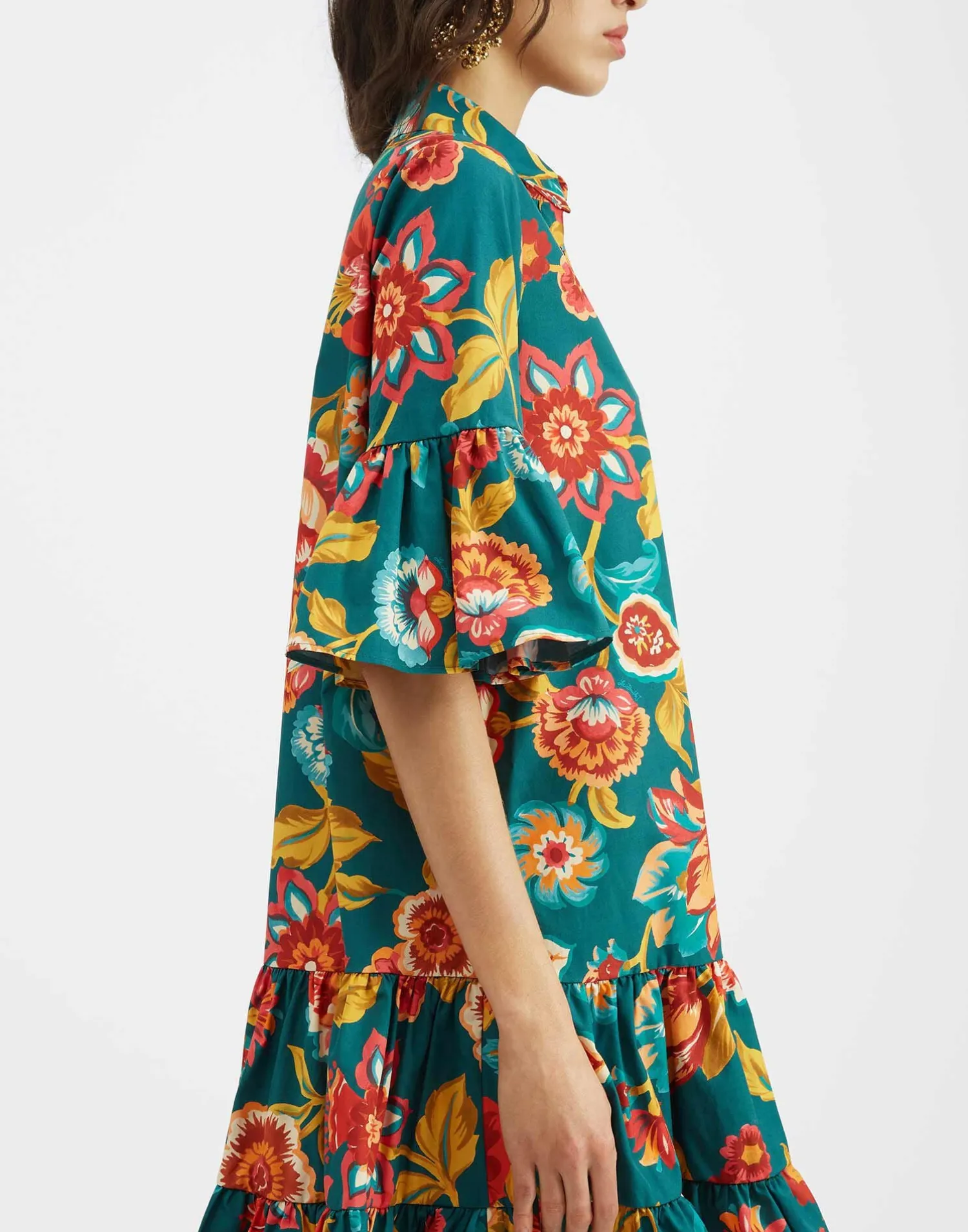 La DoubleJ Party Dressing<Choux DressHottie Emerald in Summer Poplin