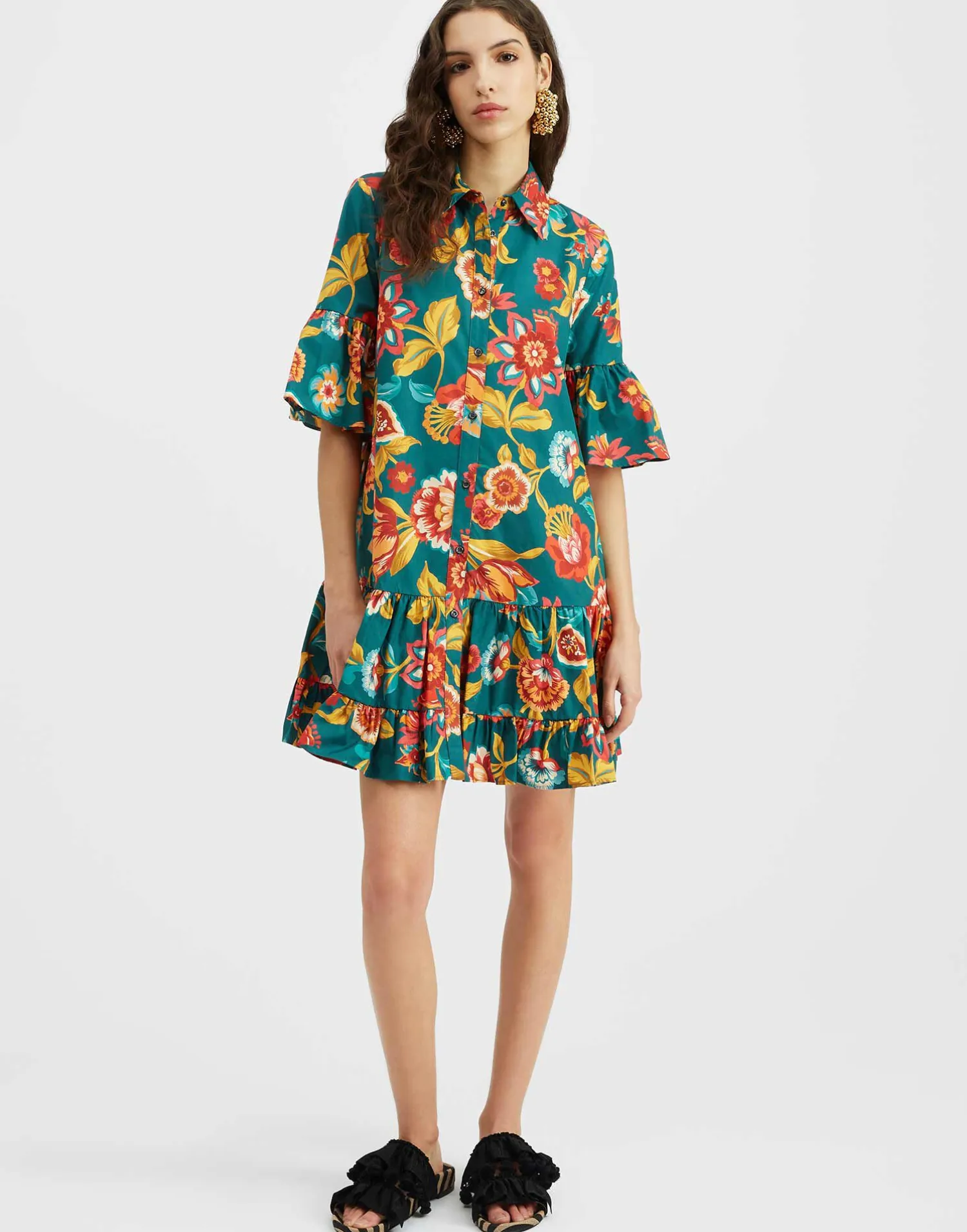 La DoubleJ Vestiti<Choux DressHottie Emerald in Summer Poplin