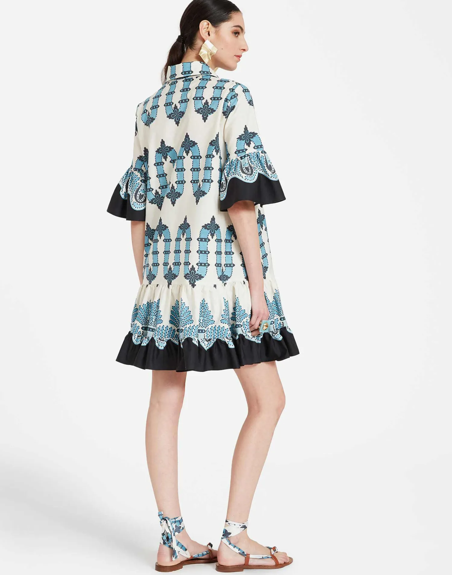 La DoubleJ Vestiti<Choux DressScirocco Placée Ivory in Summer Poplin