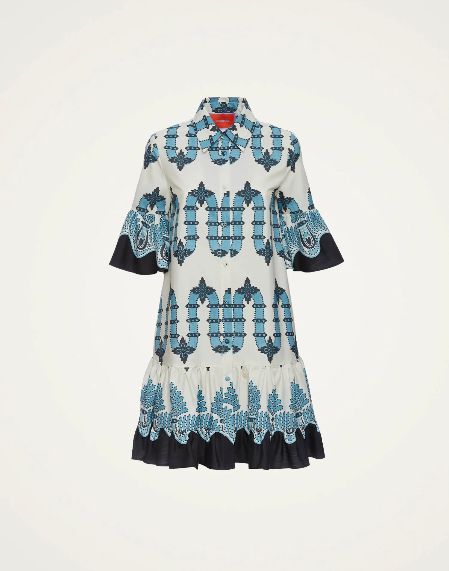 La DoubleJ Vestiti<Choux DressScirocco Placée Ivory in Summer Poplin