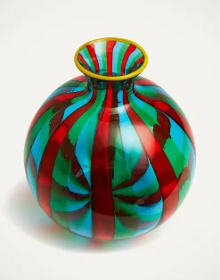 La DoubleJ Vasi|Home Décor<Ciccio Vase (Smooth)Arancio/Verde/Acquamare in Glass