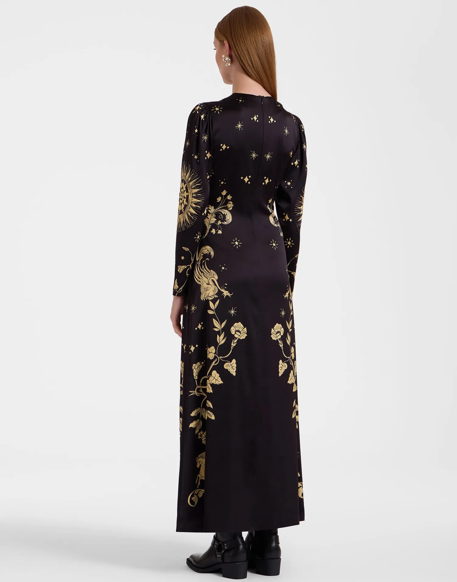 La DoubleJ Party Dressing<Clingy Swing DressBoboli Placée Black in Stretch Satin