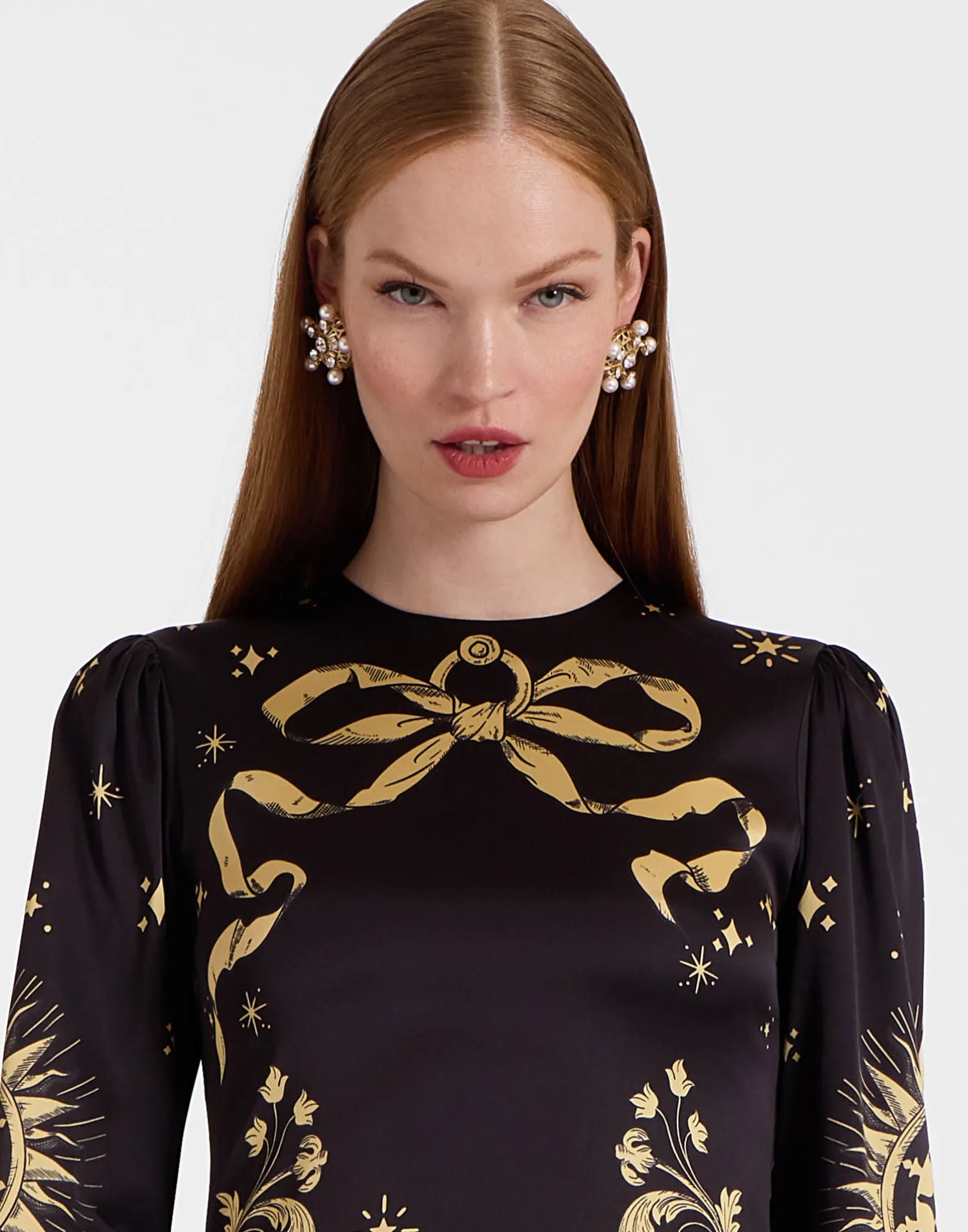 La DoubleJ Party Dressing<Clingy Swing DressBoboli Placée Black in Stretch Satin
